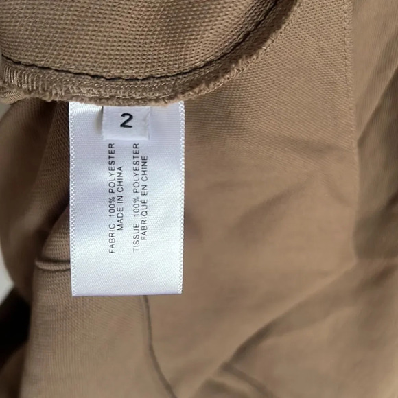 PROENZA SCHOULER White Label Plunge Rumpled Pique Top In Khaki - Picture 8 of 11